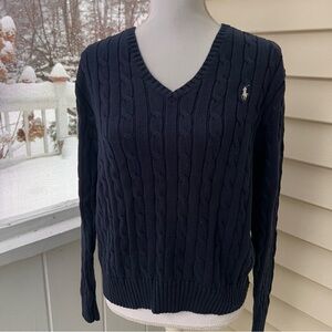 Ralph Lauren Dark Blue V-Neck Sweater